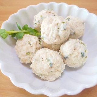 蒸して作る！青のりの和風チキンボール